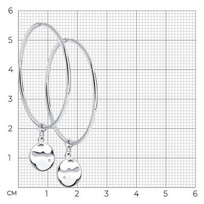 Серьги SOKOLOV 87020089 вес 2.74 г серебро, бриллиант купить,22514