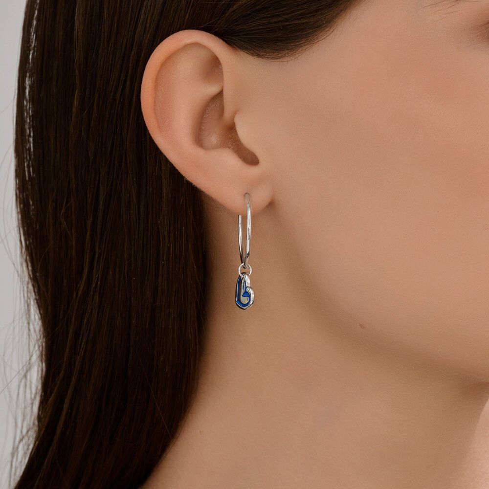 Серьги Diamant 94-124-02264-1 вес 3.41 г серебро, эмаль купить,17404