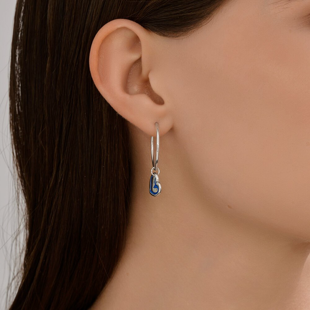 Серьги Diamant 94-124-02264-1 вес 3.41 г серебро, эмаль купить,17404