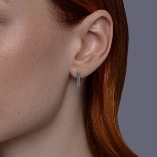 Серьги Diamant 94-220-02126-1 вес 1.88 г серебро, бриллиант купить,NaN