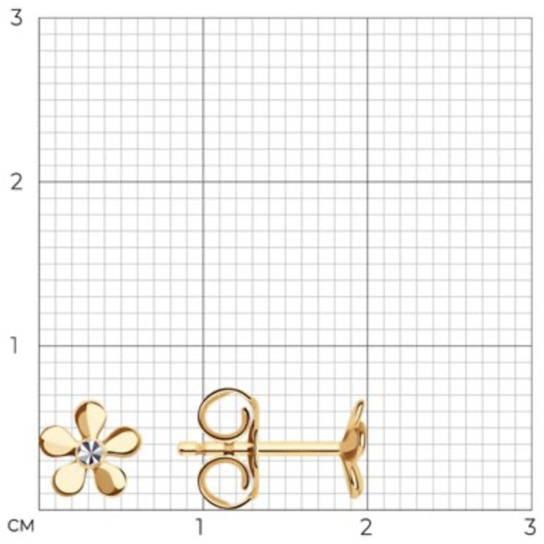 Серьги ALEXEEV Gold & Jewelry 51-122-00989-1-3 вес 0.6 г золото, без вставок купить,NaN