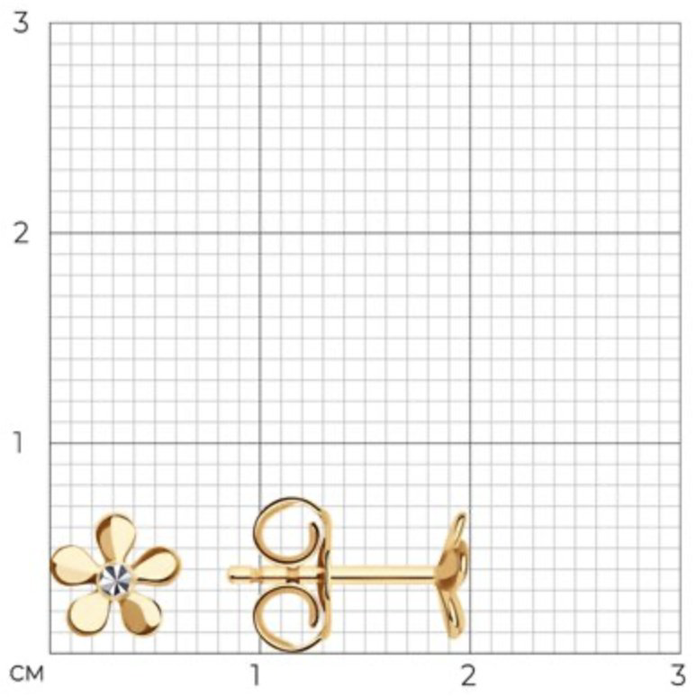 Серьги ALEXEEV Gold & Jewelry 51-122-00989-1-3 вес 0.6 г золото, без вставок купить,NaN