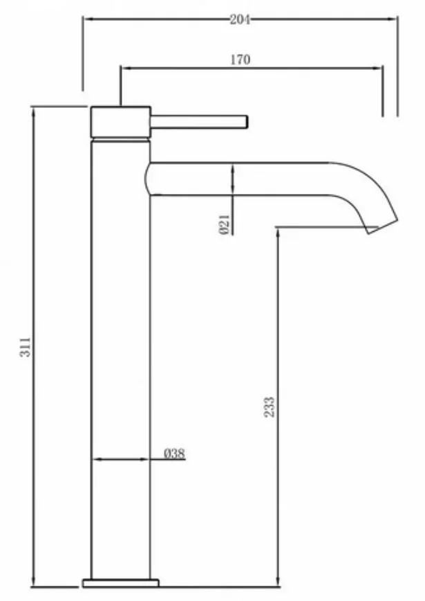 Смеситель Abber Wasser Kreis 316 AF8111BG-L золото