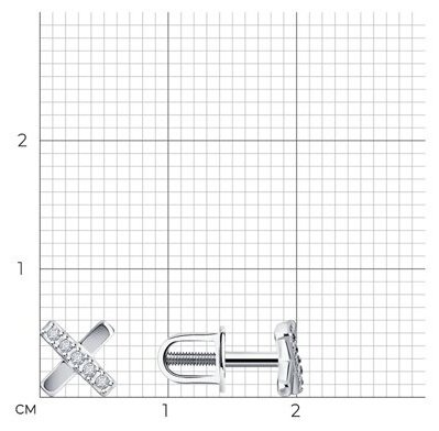 Серьги Diamant 94-222-02036-1 вес 0.75 г серебро, бриллиант купить,26822