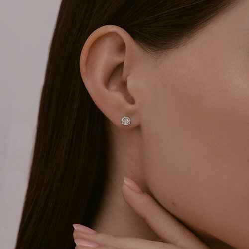 Серьги Diamant 94-222-02092-1 вес 1.01 г серебро, бриллиант купить,45479