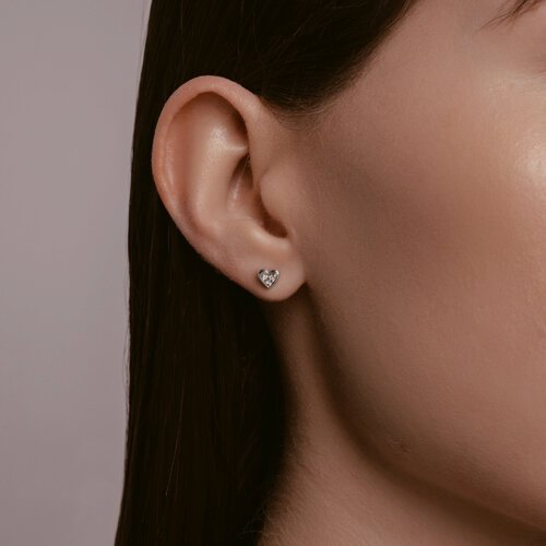 Серьги Diamant 94-222-02099-1 вес 0.96 г серебро, бриллиант купить,25137