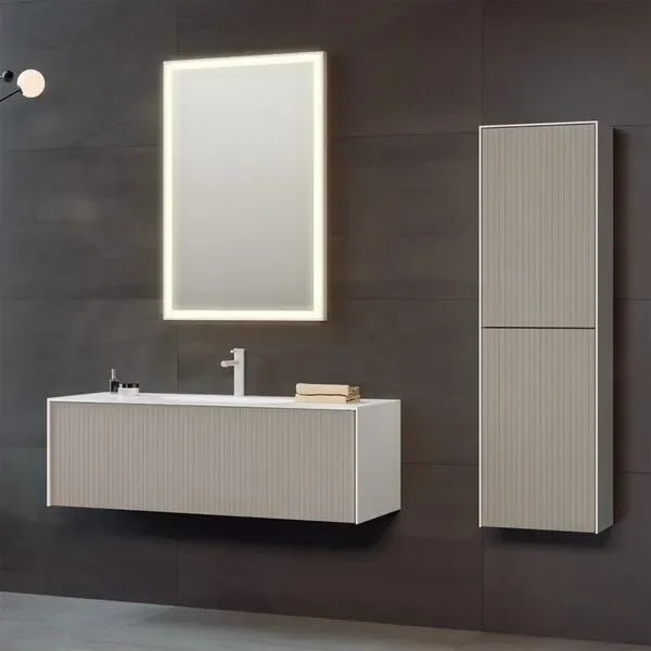 Зеркало Orka Cube LED 65x100см белый купить,517000