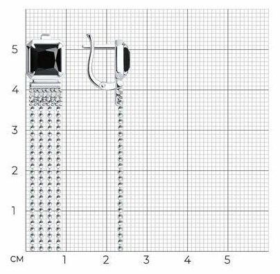 Серьги Diamant 94-321-02083-1 вес 4.8 г серебро, оникс купить,40861