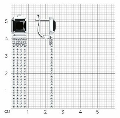 Серьги Diamant 94-321-02083-1 вес 4.8 г серебро, оникс купить,40861