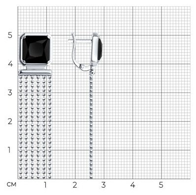 Серьги Diamant 94-321-02122-1 вес 6.17 г серебро, оникс купить,59594
