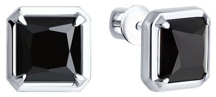 Серьги Diamant 94-322-01915-1 вес 2.22 г серебро, оникс купить,42623