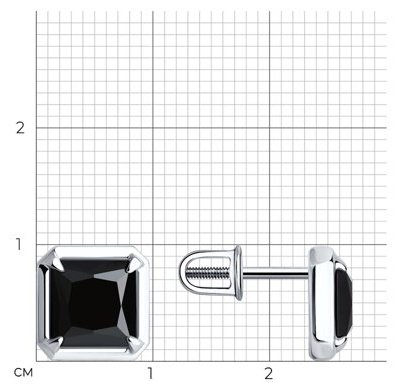Серьги Diamant 94-322-01915-1 вес 2.22 г серебро, оникс купить,42623