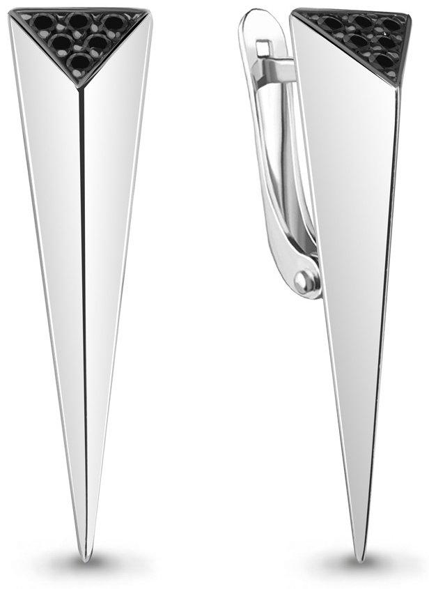 Серьги AQUAMARINE 49467Ч вес 3.02 г серебро, нанокристалл купить,42066