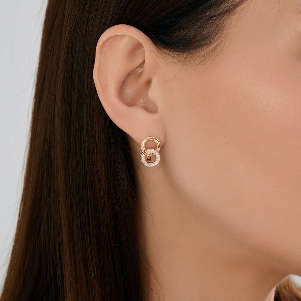 Серьги Diamant 51-120-02923-1 вес 3.07 г золото, фианит купить,309051