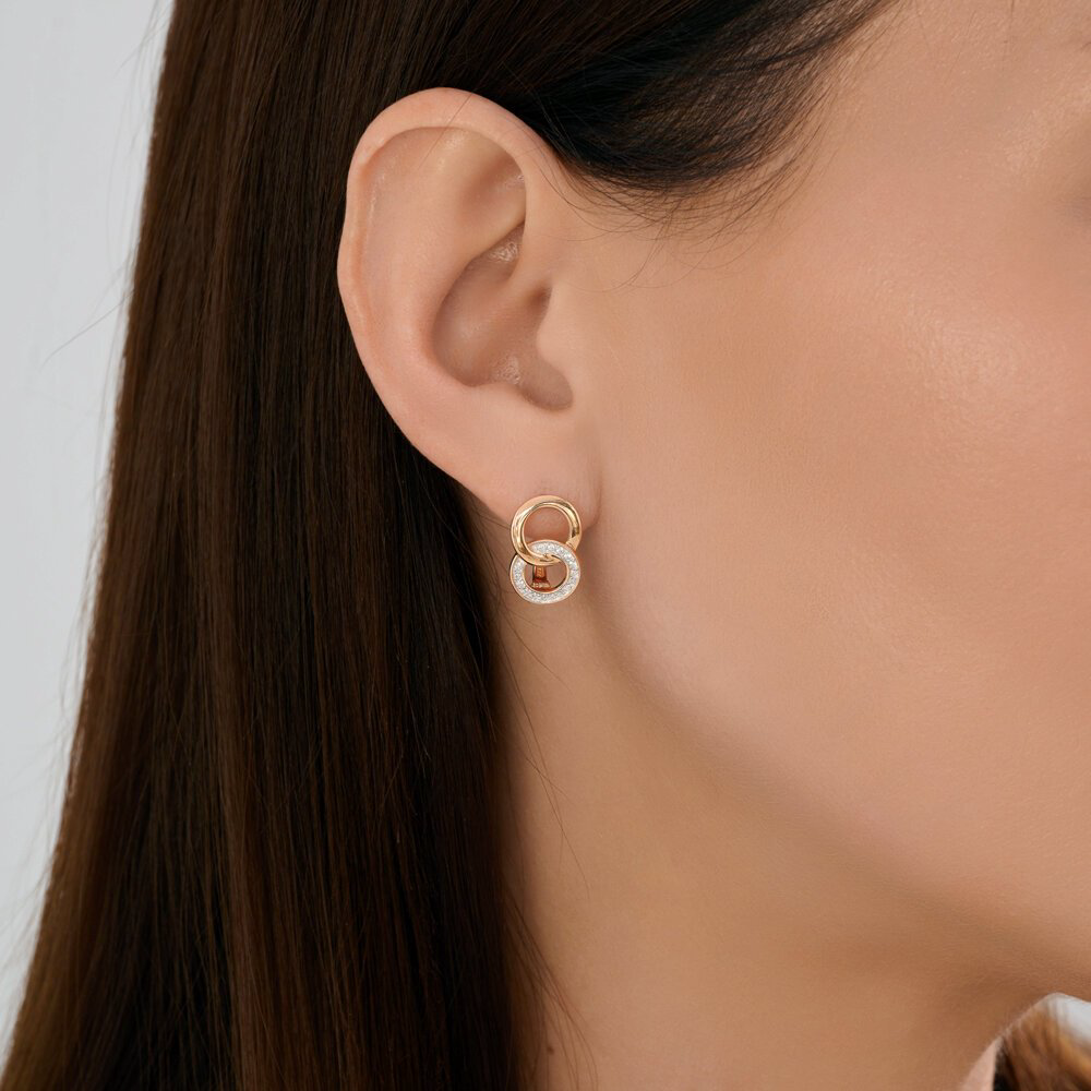 Серьги Diamant 51-120-02923-1 вес 3.07 г золото, фианит купить,309051
