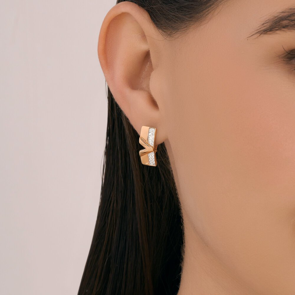 Серьги Diamant 51-120-02978-1 вес 3.06 г золото, фианит купить,240499