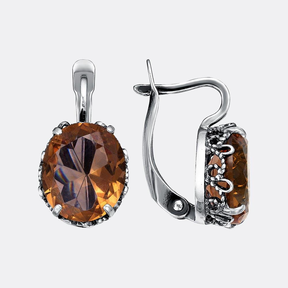 Серьги Красная пресня 33812370-22_к вес 4.9 г серебро, султанит купить,32729