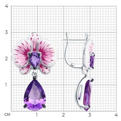 Серьги SOKOLOV 92022981 вес 7.31 г серебро, ситалл купить,50132
