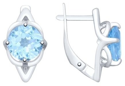 Серьги SOKOLOV 92022028 вес 3.81 г серебро, топаз купить,36936
