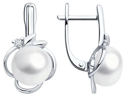 Серьги SOKOLOV 92022994 вес 3.7 г серебро, жемчуг купить,30677