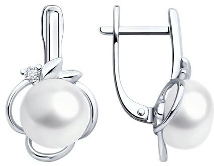 Серьги SOKOLOV 92022994 вес 3.7 г серебро, жемчуг купить,30677