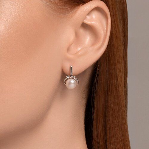 Серьги SOKOLOV 92022994 вес 3.7 г серебро, жемчуг купить,30677