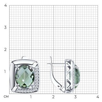 Серьги SOKOLOV 92022052 вес 4.73 г серебро, кварц купить,31818