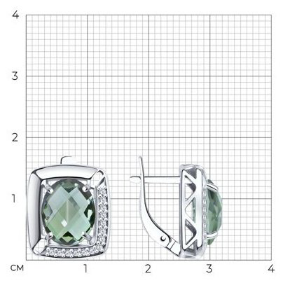 Серьги SOKOLOV 92022052 вес 4.73 г серебро, кварц купить,31818