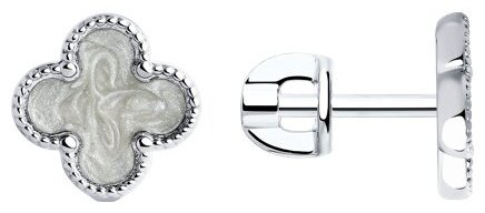 Серьги SOKOLOV 94026457 вес 1.85 г серебро, эмаль купить,16416