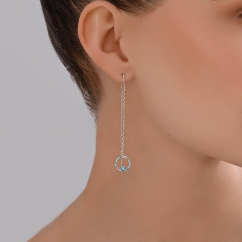 Серьги SOKOLOV 92023111 вес 2.49 г серебро, топаз купить,16621