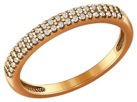 Кольцо SOKOLOV 93010525-sk8 16 1.62 г серебро, фианит