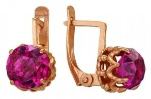Серьги Красная пресня 335137-8 вес 4 г серебро, корунд купить,29241