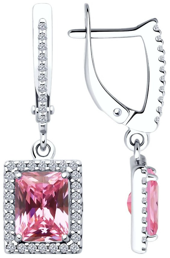 Серьги SOKOLOV 94026754 вес 3.94 г серебро, фианит купить,32599