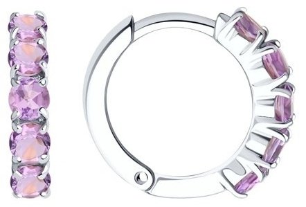 Серьги SOKOLOV 92022408-sk22 вес 2.5 г серебро, аметист купить,43024