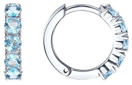 Серьги SOKOLOV 92022510 вес 2.64 г серебро, топаз купить,21275