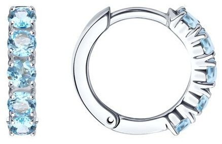 Серьги SOKOLOV 92022510 вес 2.64 г серебро, топаз купить,21275