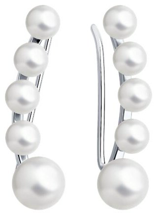 Серьги SOKOLOV 94026789 вес 1.53 г серебро, жемчуг купить,20520