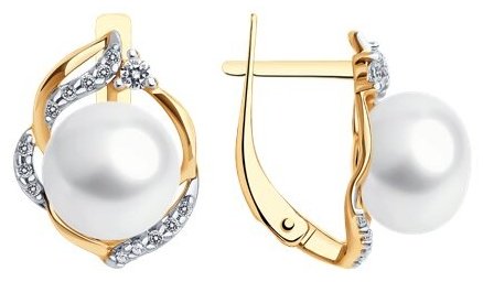 Серьги SOKOLOV 92022661 вес 4.7 г серебро, культивированный жемчуг купить,NaN