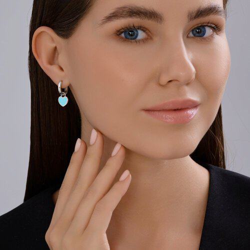 Серьги SOKOLOV 94-120-02231-1 вес 3.38 г серебро, эмаль купить,21412