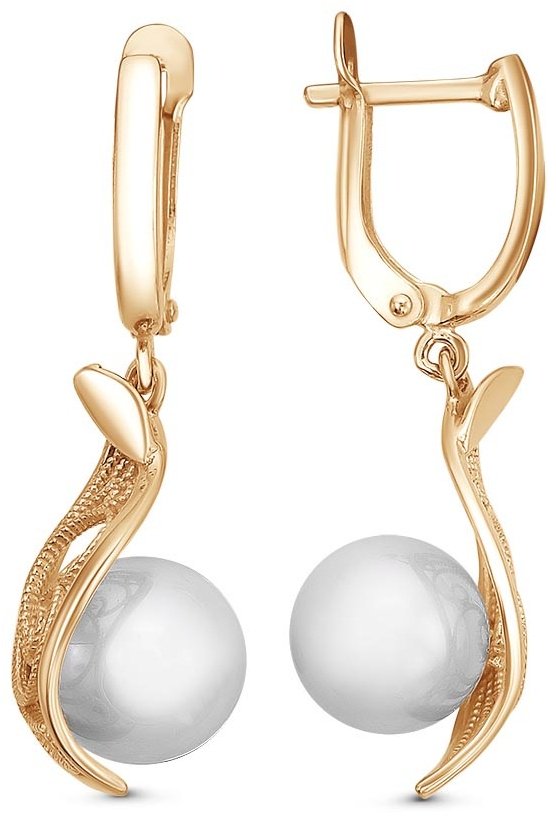 Серьги Красная пресня 33612219 вес 6.1 г серебро, жемчуг Swarovski купить,27010