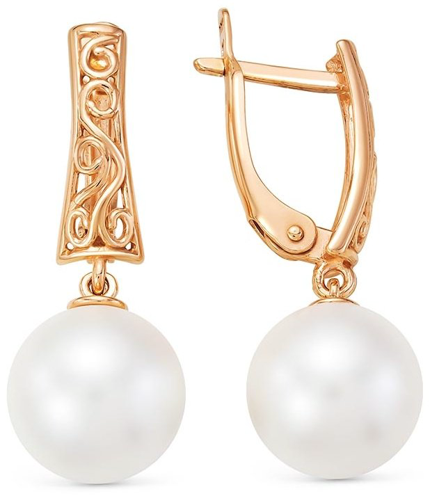 Серьги Красная пресня 33612269 вес 6.8 г серебро, имитация жемчуга купить,21699
