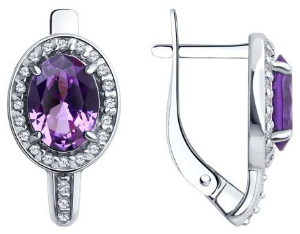 Серьги SOKOLOV 92022751 вес 2.95 г серебро, ситалл купить,NaN