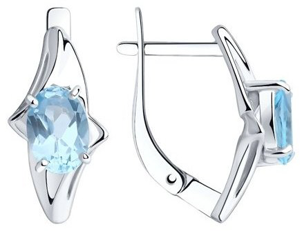 Diamant 94-320-00587-1 серебро с топазом купить,20398