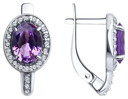 Серьги SOKOLOV 92022751 вес 2.95 г серебро, ситалл купить,NaN