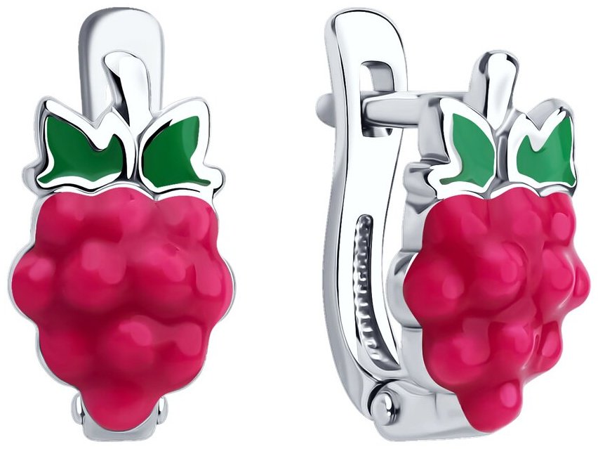 Серьги SOKOLOV 94026853 вес 2.29 г серебро, эмаль купить,17200