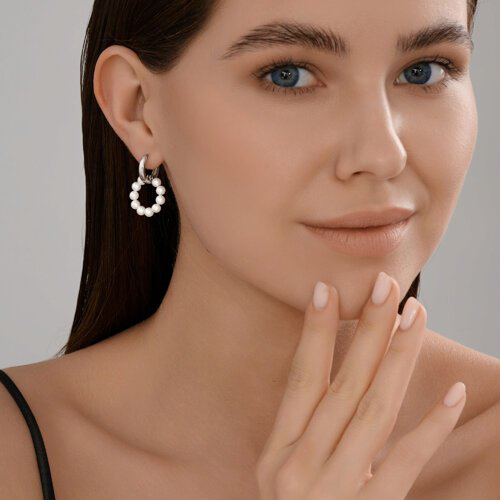 Серьги SOKOLOV 94026915_s вес 4.49 г серебро, жемчуг купить,24499