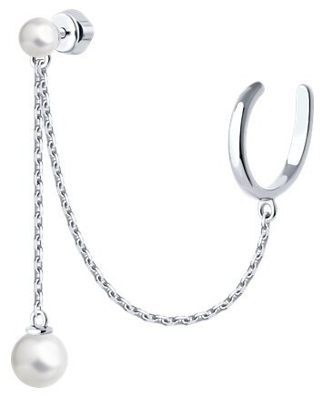Серьги SOKOLOV 94170355 вес 2.02 г серебро, жемчуг купить,14933