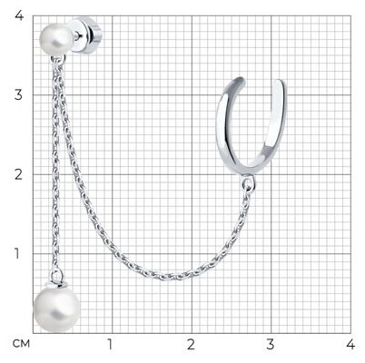 Серьги SOKOLOV 94170355 вес 2.02 г серебро, жемчуг купить,14933