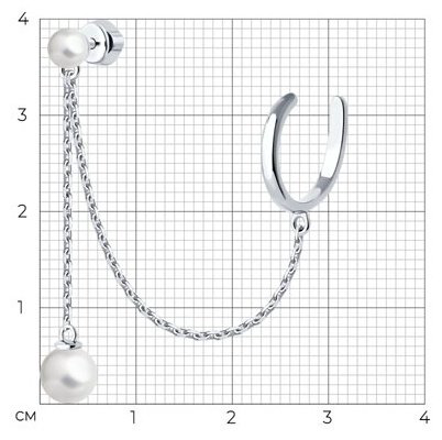 Серьги SOKOLOV 94170355 вес 2.02 г серебро, жемчуг купить,14933