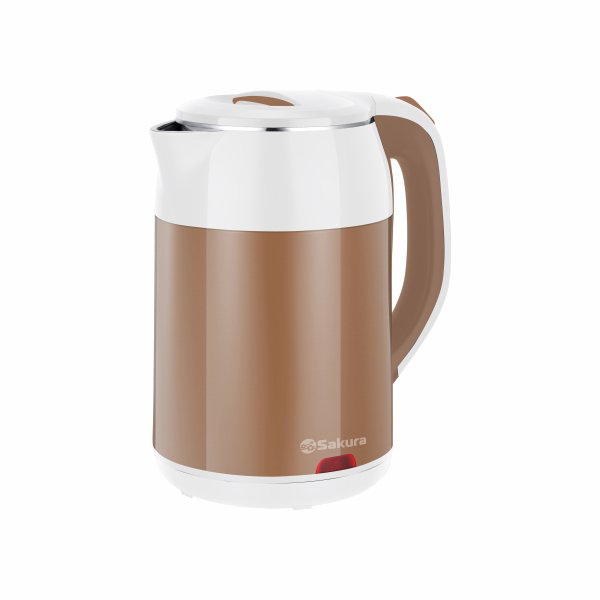 Электрочайник Sakura SA-2168 WBR 1.8 л бело-коричневый купить,NaN